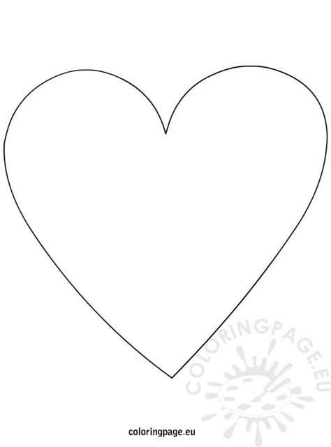 heart shape template coloring page