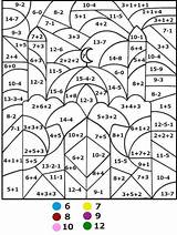 Color Number Grade 4th Worksheets Math Multiplication Coloring Pages Subtraction sketch template