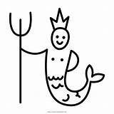 Merman Coloring Pages sketch template