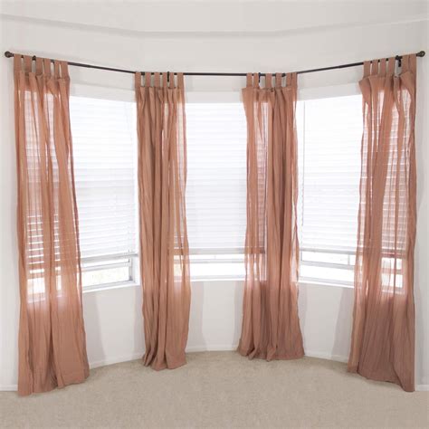 decopolitan drapery bay window curtain rod set oil rubbed bronze ebay