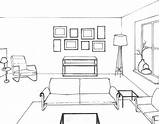 Woonkamer Schets Tekening Perspectief Tekenen Schetsen Tottenham Tekeningen Afkomstig sketch template