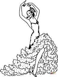 draw flamenco dancer dance coloring pages girl coloring page
