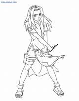Haruno Colorear Naruto Wonder Mädchen Haaren sketch template