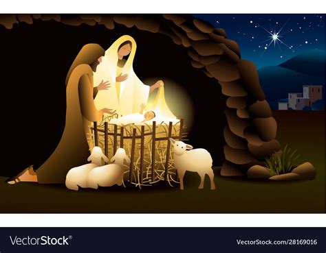christmas background  holy family royalty  vector