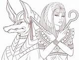 Osiris Egyptian Priestess ägyptische Heh sketch template