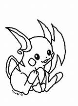 Raichu Drawing Coloring Color Pages Getdrawings Clipartmag sketch template