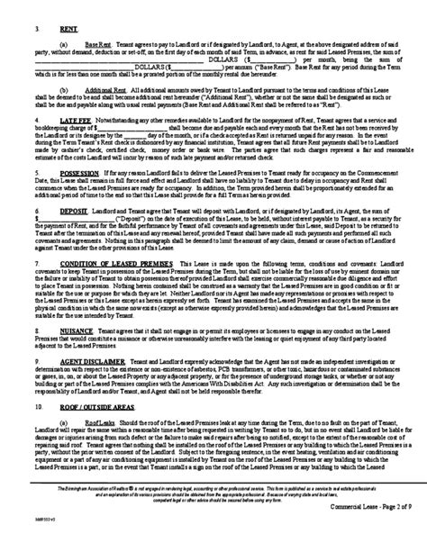 alabama commercial lease agreement template