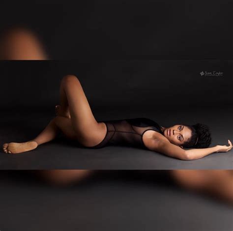 somkele sizzles in barely there lingerie