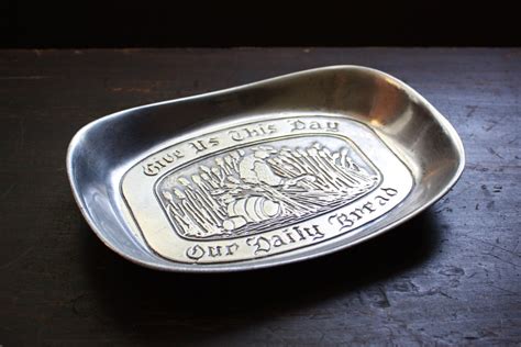 vintage cc cantrell “give us this day our daily bread” pewter tray