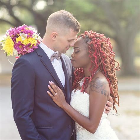 beautiful interracial couple at their wedding celebration love wmbw