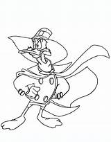 Coloring Pages Duck Darkwing Print Color Kids sketch template