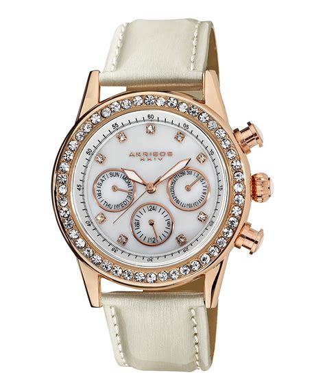 white rose gold crystal multifunction dazzling strap  daily deals  moms babies