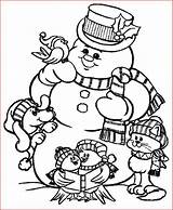 Snowman Coloring Pages Christmas Snow Man Friends Celebrating Printable Holidays Giant Playing Mr Color Print Holiday Kids Filminspector Fun sketch template