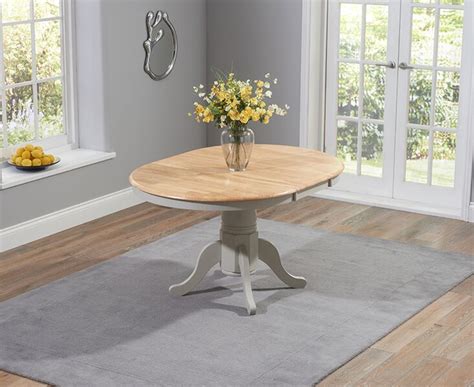 elstree solid oak hardwood painted grey cm extending dining table