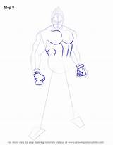 Step Kazuya Mishima Tekken Draw Drawingtutorials101 Drawing Tutorials sketch template