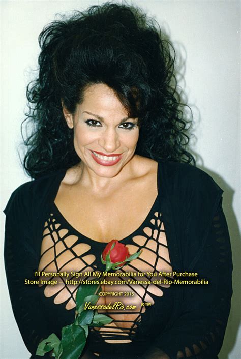 Vanessa Del Rio Collectible Photo Busty Flower 8x10 Signed After Buy W