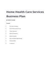 home health care agency business plandocx home health care services business plan business