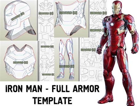 iron man mk  foam template iron man armor pepakura navaro