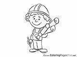 Engineer Coloring Pages Children Sheets Sheet Title sketch template