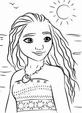 Coloring Pages Moana Fiti Te Template sketch template