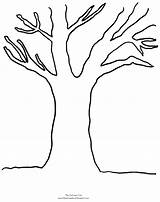 Tree Coloring Pages Leaves Printable Trees Winter Roots Kids Fall Template Coloriage Without Drawing Arbre Imprimer Simple Leaf Dessin Color sketch template