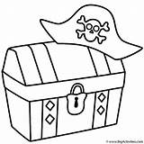 Treasure Pirate Chest Hat Coloring Drawing Pirates Outline Box Clipart Jolly Roger Flag Clip Pages Gif Chests Drawings Getdrawings Easy sketch template