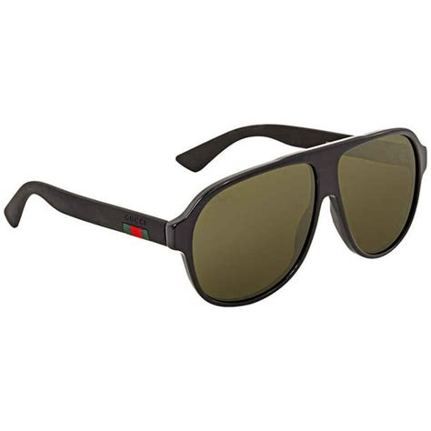 gucci gucci gg0009s 001 59 black aviator sunglasses
