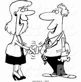 Hands Shaking Cartoon Coloring Vector Businessman Handshake Woman Good Leishman Ron Outlined Clipart Men Wisdom Life sketch template