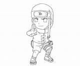 Neji Coloring Pages Hyuga Template sketch template