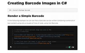 IronBarcode - The C# Barcode Library screenshot #2