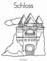 Coloring Castle Schloss Princess Snow Built California Usa Pages Twistynoodle Noodle sketch template