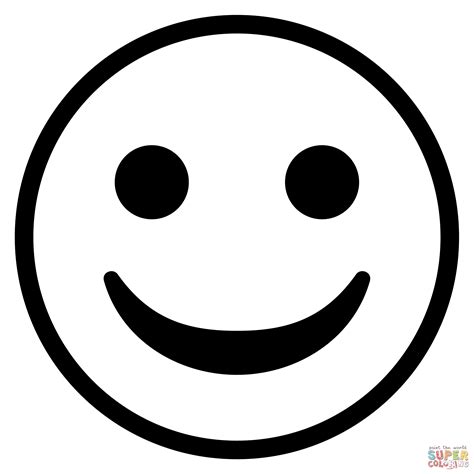 smiling face emoji coloring page  printable coloring pages