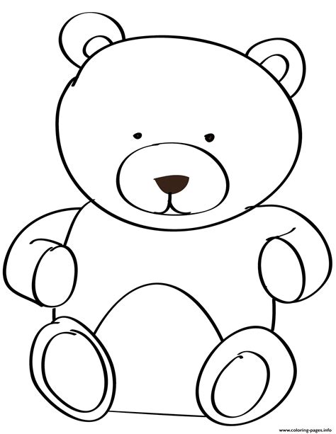 teddy bear  kid coloring page printable