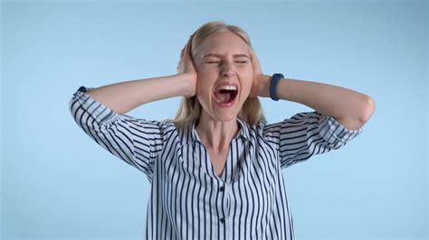 scared desperate woman screaming covering stock footage sbv 338530231