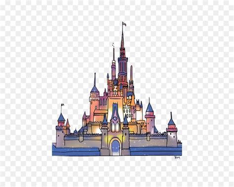 simple disney castle drawing  paintingvalleycom explore collection