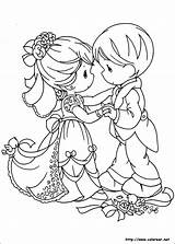 Coloring Pages Precious Moments Couples Momentos Preciosos Colorear Para Dibujos Wedding Book Groom Bride Couple sketch template
