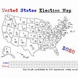 Election Coloring Map Results Printable sketch template