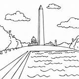 Monument Coloring Pages Washington Printable American Symbols Color Dc Monuments Kids National Designlooter Choose Board States United 595px 85kb sketch template
