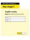 key stage  tests  english reading test materials govuk