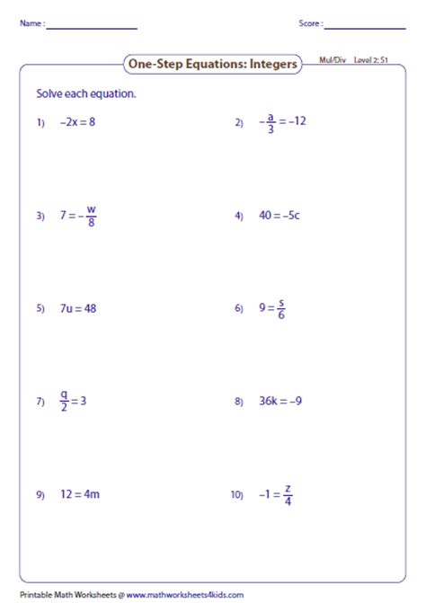 step equations  fractions worksheet worksheet  source