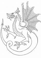 Dragon Welsh Ddraig Aur Boneknapper Supercoloring Line Smok Ferocious Flying Animal sketch template