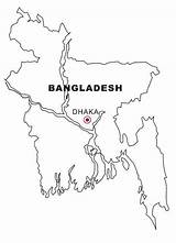 Bangladesh Map Coloring Area sketch template