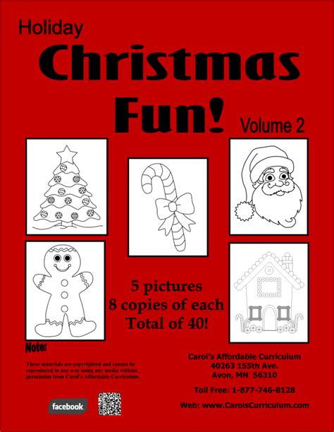 Holiday Christmas Fun Vol 2 Carols Affordable Curriculum Online Store