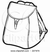 Bag Outline School Clipart Coloring Illustration Backpack Bags Royalty Perera Lal Rf Clip Dresses Small Clipground Preview sketch template