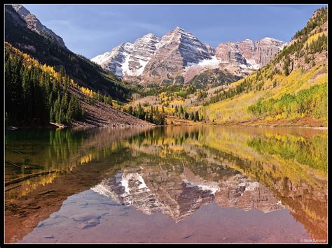 time  photograph maroon bells
