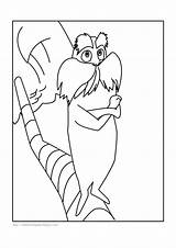 Lorax Coloring Pages Template Boy Noisy Real Characters Color Steel sketch template