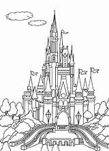 Cinderella Schloss Elsa Getcolorings Malvorlage Malvorlagen Mickey sketch template