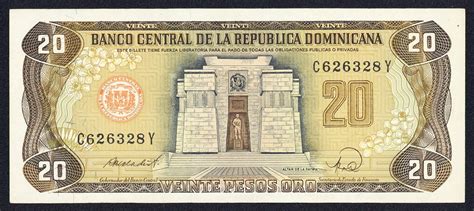 dominican republic 20 pesos oro banknote 1988 altar de la patria world