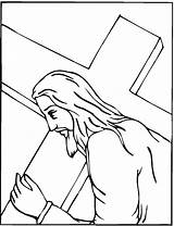 Kreuz Tragen Ausmalbild Testament Kreuzigung Ausmalen Ostern Auferstehung Ausdrucken Sponsored sketch template