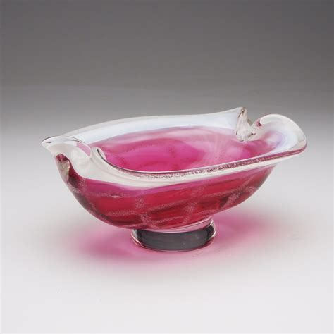Murano Pink Glass Bowl With Internal Lot 1153933 Allbids